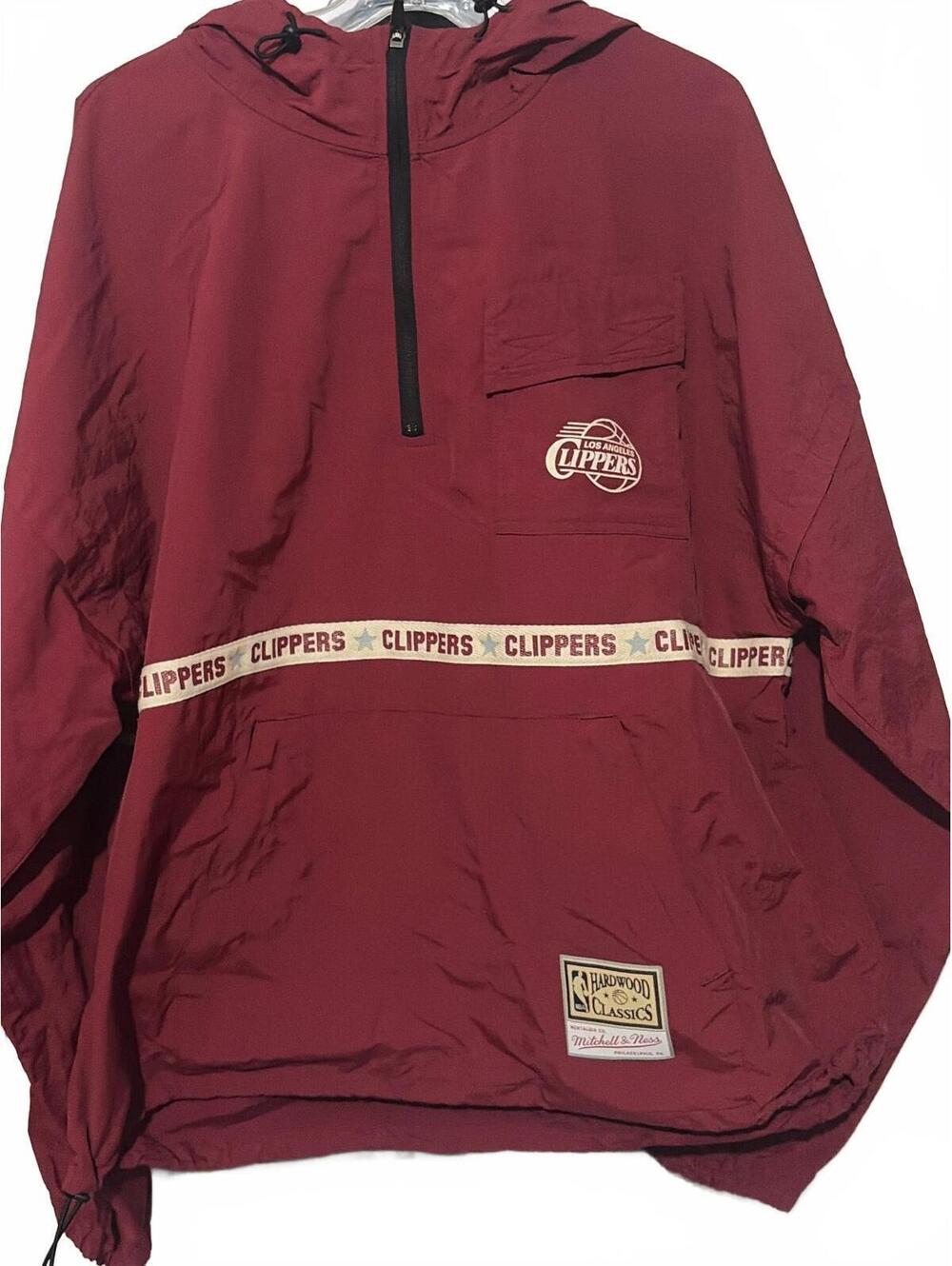 Mitchell & Ness Los Angeles Clippers Windbreaker Pullover Jacket Size Large